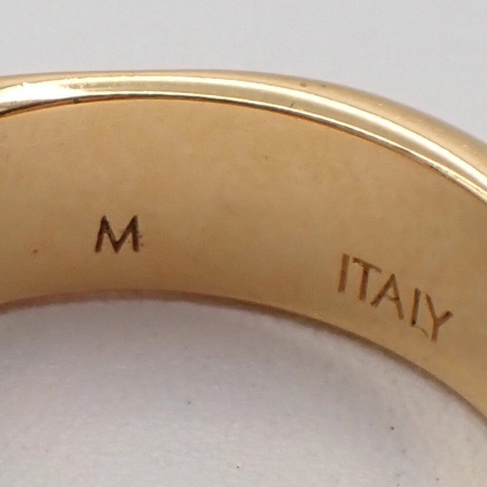 LOUIS VUITTON Nanogram Ring Size M Gold Silver Italy Accessory M00211 67EG247 - Picture 12 of 13